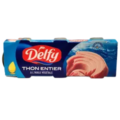 Thon entier à l'huile végétale 3x85g - DELFY