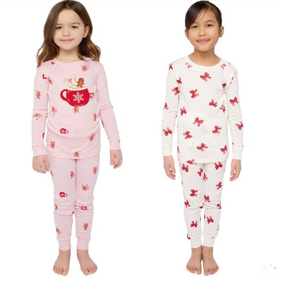 Pekkle Kids' 4-piece Holiday Pajama Set
